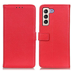 Custodia Portafoglio In Pelle Cover con Supporto D09Y per Samsung Galaxy S21 5G Rosso