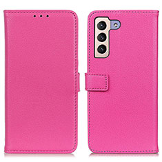 Custodia Portafoglio In Pelle Cover con Supporto D09Y per Samsung Galaxy S21 Plus 5G Rosa Caldo