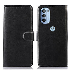 Custodia Portafoglio In Pelle Cover con Supporto D10Y per Motorola Moto G41 Nero