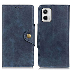 Custodia Portafoglio In Pelle Cover con Supporto D10Y per Motorola Moto G73 5G Blu