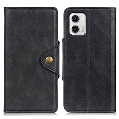 Custodia Portafoglio In Pelle Cover con Supporto D10Y per Motorola Moto G73 5G Nero