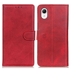 Custodia Portafoglio In Pelle Cover con Supporto D10Y per Samsung Galaxy A23e 5G Rosso