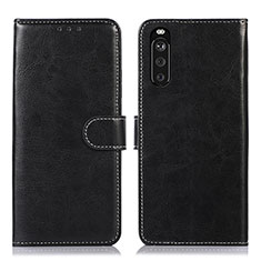 Custodia Portafoglio In Pelle Cover con Supporto D10Y per Sony Xperia 10 III Lite Nero