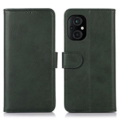 Custodia Portafoglio In Pelle Cover con Supporto D10Y per Xiaomi Poco M5 4G Verde