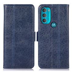Custodia Portafoglio In Pelle Cover con Supporto D11Y per Motorola Moto G71 5G Blu