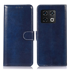 Custodia Portafoglio In Pelle Cover con Supporto D11Y per OnePlus 10 Pro 5G Blu