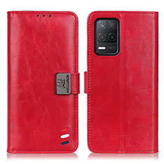 Custodia Portafoglio In Pelle Cover con Supporto D11Y per Realme 8 5G Rosso