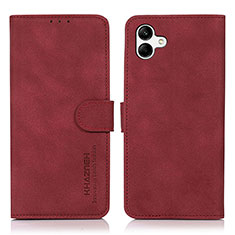 Custodia Portafoglio In Pelle Cover con Supporto D11Y per Samsung Galaxy A04 4G Rosso