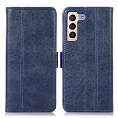 Custodia Portafoglio In Pelle Cover con Supporto D11Y per Samsung Galaxy S21 Plus 5G Blu