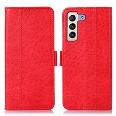 Custodia Portafoglio In Pelle Cover con Supporto D11Y per Samsung Galaxy S21 Plus 5G Rosso