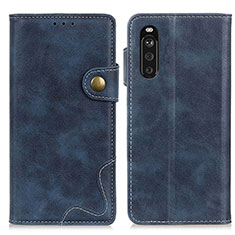 Custodia Portafoglio In Pelle Cover con Supporto D11Y per Sony Xperia 10 III Lite Blu