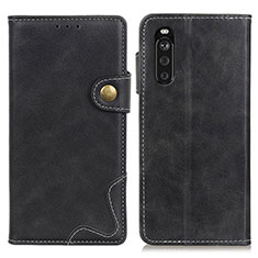 Custodia Portafoglio In Pelle Cover con Supporto D11Y per Sony Xperia 10 III Lite Nero