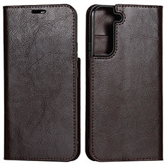 Custodia Portafoglio In Pelle Cover con Supporto D13T per Samsung Galaxy S21 Plus 5G Marrone