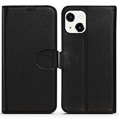 Custodia Portafoglio In Pelle Cover con Supporto DL1 per Apple iPhone 15 Nero