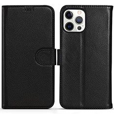 Custodia Portafoglio In Pelle Cover con Supporto DL1 per Apple iPhone 15 Pro Nero