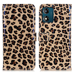 Custodia Portafoglio In Pelle Cover con Supporto DY01 per Motorola Moto E13 Marrone