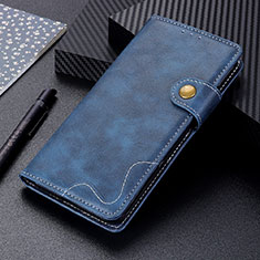 Custodia Portafoglio In Pelle Cover con Supporto DY01 per Motorola Moto Edge S 5G Blu