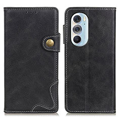 Custodia Portafoglio In Pelle Cover con Supporto DY01 per Motorola Moto Edge X30 5G Nero