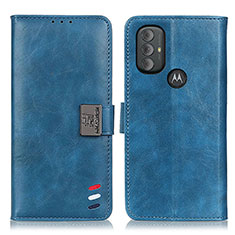 Custodia Portafoglio In Pelle Cover con Supporto DY01 per Motorola Moto G Power (2022) Blu