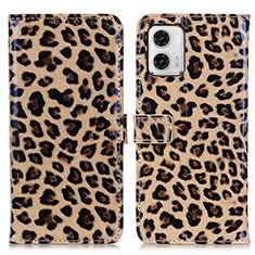 Custodia Portafoglio In Pelle Cover con Supporto DY01 per Motorola Moto G73 5G Marrone