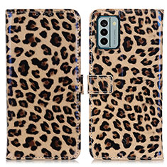 Custodia Portafoglio In Pelle Cover con Supporto DY01 per Nokia G22 Marrone