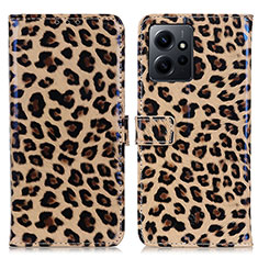 Custodia Portafoglio In Pelle Cover con Supporto DY01 per Xiaomi Redmi Note 12 4G Marrone