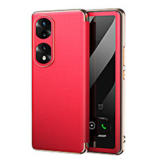 Custodia Portafoglio In Pelle Cover con Supporto GS1 per Huawei Honor 70 Pro+ Plus 5G Rosso