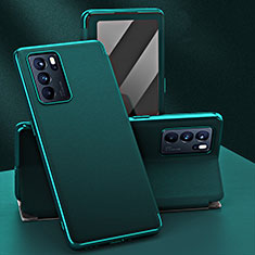 Custodia Portafoglio In Pelle Cover con Supporto GS1 per Oppo Reno6 Pro 5G India Verde