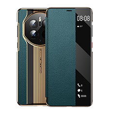 Custodia Portafoglio In Pelle Cover con Supporto GS2 per Huawei Mate 50 Pro Verde