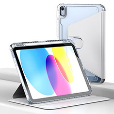 Custodia Portafoglio In Pelle Cover con Supporto H01 per Apple iPad 10.9 (2022) Bianco