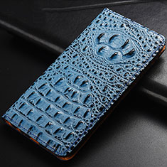 Custodia Portafoglio In Pelle Cover con Supporto H01P per Huawei Honor Magic3 5G Cielo Blu