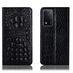 Custodia Portafoglio In Pelle Cover con Supporto H01P per Oppo A93s 5G Nero