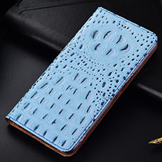 Custodia Portafoglio In Pelle Cover con Supporto H01P per Samsung Galaxy S24 Ultra 5G Cielo Blu