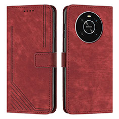 Custodia Portafoglio In Pelle Cover con Supporto H01X per Huawei Honor Magic4 Lite 4G Rosso