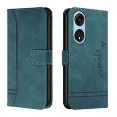 Custodia Portafoglio In Pelle Cover con Supporto H01X per Huawei Honor X5 Plus Verde