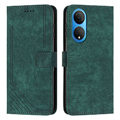 Custodia Portafoglio In Pelle Cover con Supporto H01X per Huawei Honor X7 Verde