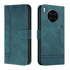 Custodia Portafoglio In Pelle Cover con Supporto H01X per Huawei Nova 8i Verde