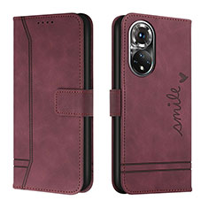 Custodia Portafoglio In Pelle Cover con Supporto H01X per Huawei Nova 9 Rosso