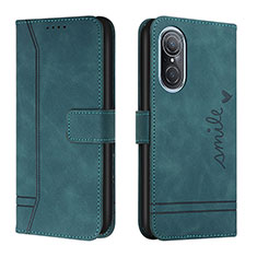 Custodia Portafoglio In Pelle Cover con Supporto H01X per Huawei Nova 9 SE Verde