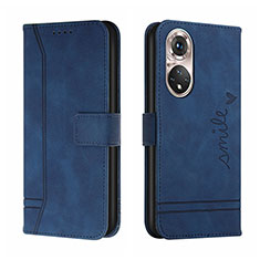 Custodia Portafoglio In Pelle Cover con Supporto H01X per Huawei P50 Blu