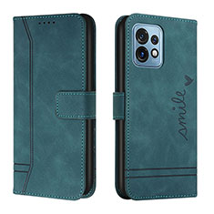 Custodia Portafoglio In Pelle Cover con Supporto H01X per Motorola Moto Edge Plus (2023) 5G Verde