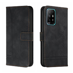 Custodia Portafoglio In Pelle Cover con Supporto H01X per Oppo A94 5G Nero