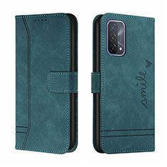 Custodia Portafoglio In Pelle Cover con Supporto H01X per Oppo A95 4G Verde