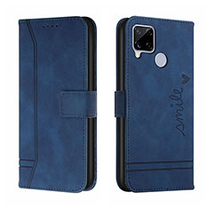 Custodia Portafoglio In Pelle Cover con Supporto H01X per Realme 7i RMX2193 Blu