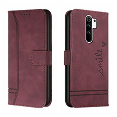 Custodia Portafoglio In Pelle Cover con Supporto H01X per Xiaomi Poco M2 Rosso