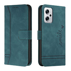 Custodia Portafoglio In Pelle Cover con Supporto H01X per Xiaomi Poco X4 GT 5G Verde