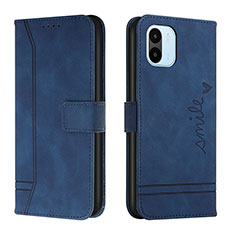 Custodia Portafoglio In Pelle Cover con Supporto H01X per Xiaomi Redmi A1 Blu