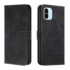 Custodia Portafoglio In Pelle Cover con Supporto H01X per Xiaomi Redmi A2 Plus Nero