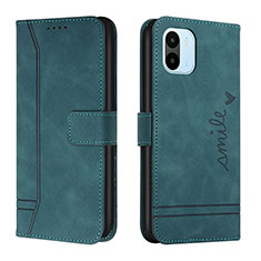 Custodia Portafoglio In Pelle Cover con Supporto H01X per Xiaomi Redmi A2 Plus Verde