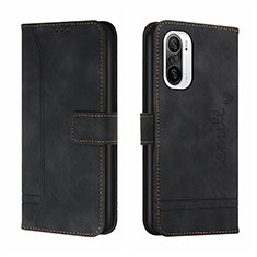 Custodia Portafoglio In Pelle Cover con Supporto H01X per Xiaomi Redmi K40 Pro 5G Nero